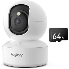 2K Pet Camera Indoor Security Camera 5G/2.4GHz WiFi Cameras for Baby Dog Camera with Phone App, 360° Pan & Tilt, 2-Way Audio, Night Vision, Camera with 64G TF Card, K30