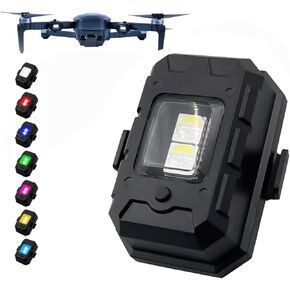 Waterproof Drone Strobe Lights, Anti-Collision Strobe Lighting, Long Battery Life RGB LED Lights for DJI Mini 2/Air 2S/Mavic Air 2/2 Pro/Mavic Mini/FPV/Phantom/Holy Stone Drone (1 Pack)