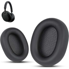 Krone Kalpasmos Replacement Earpads for Sony WH-1000XM5 (WH1000XM5), Premium Sony Wh-1000xm5 Ear Pads Accessories with Soft Protein Leather and High-Density Memory Foam