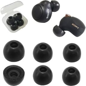 Memory Foam Tips for Sony LinkBuds S/WF-C500 WF-C700N Ear Tips for Sony Earbuds WF-1000XM4 WF-1000XM3 LinkBuds S Replacement Tips Fit Charging Case 3 Pairs LMS White