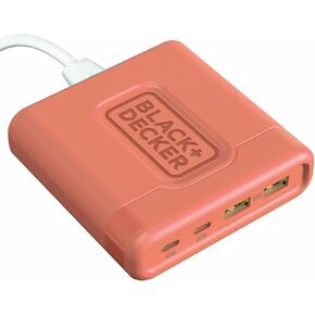 BLACK+DECKER USB C Fast Charger 65W 4 Port Type USB C Charging Station Hub Block Type C Wall Charger Power Strip Adapter Plug 2 USB C 2 USB for iPad iPhone 15 14 13 12 Pro Max Pixel Note Galaxy