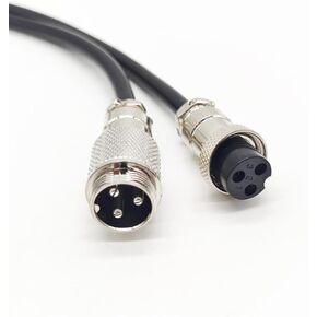 3.28 ft GX16 3 Pin Cable Male to Female Head Aviation Cordset, GX16 3 Pin Panel Mount Circular Metal Aviation Connector Adapter Female to Male (1Meter)