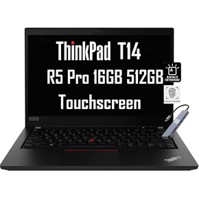Lenovo ThinkPad T14 Business Laptop (14" FHD Touchscreen, 32GB RAM, 1TB SSD, AMD 6-Core Ryzen 5 Pro 5650U (Beat i7-1165G7)), Backlit Keyboard, Fingerprint Reader, Webcam, 3-Yr WRT, Win 11 Pro, Black