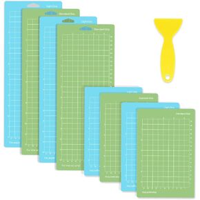IModeur 5 Pack Cutting Mats for Cricut - 12"x12" Green Standard Grip Cutting Mats for Cricut Accessories - Mats for Cricut Explore Air 2/ Maker 2/3