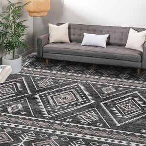 Modern Abstract Area Rug, 2x3 Washable Rugs for Living Room Bedroom Entryway Door mat Dining Room Indoor Accent Rugs, Soft Thin Throw Rug Floor Carpet for Kids Pet (Blue/Brown/Multi)
