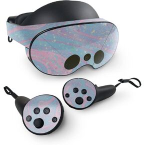 MightySkins Glossy Glitter Skin Compatible with Meta Quest Pro - Cotton Candy Swirl | Protective, Durable High-Gloss Glitter Finish | Easy to Apply, Remove, and Change Styles | Made in The USA