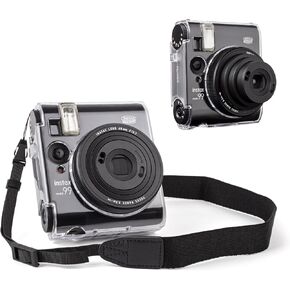 Protective Clear Case Compatible with Fujifilm Instax Mini 99 Instant Camera, Instax Mini 99 Clear Case Hard Cover with Adjustable Strap - Clear