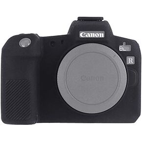 Camera Case for Canon EOS R - Protective Silicone DSLR Skin Cover, Detachable Cage, Shockproof, Dustproof (Black)