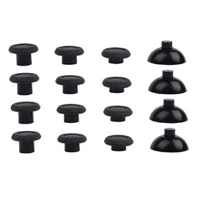 RALAN 16 in 1 Replacement Accessories Kit compatible with PS4/PS5 - 4 Thumbsticks Replacement with 12 Swap Joysticks