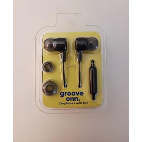 ONN Groove Earphones with Mic (Black)
