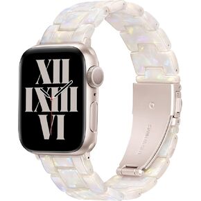 Light House Bands Compatible with Apple Watch Band, Lightweight Apple Watch Bands for Women and Men, 38mm 40mm 41mm 42mm 44mm 45mm 49mm for iWatch Bands Series 9 8 Ultra SE 7 6 5 4 3-Matte Solid