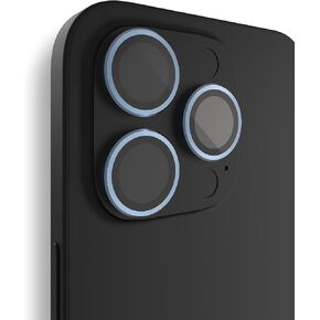 BodyGuardz Apex Camera Lens Protector Compatible with iPhone 15 Pro and iPhone 15 Pro Max, 9H Hardness Tempered Glass, Scratch Resistant, Easy Installation, Case Friendly - Black in Saudi Arabia