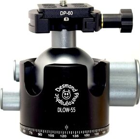 Desmond DLOW-55R 55mm Low Profile Ball Head w Rapid Clamp Compatible with Arca QR Plates