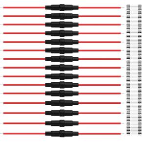 16 قطعة من صنبور الصمامات الصغير 2، محول صنبور الصمامات الإضافية للسيارة 12 فولت، مع مجموعة صمامات شفرة 20 أمبير مايكرو 2 APT ATR، ساحب الصمامات وموصل مؤخرة يتقلص الحرارة، للسيارات والشاحنات والقوارب in Kuwait