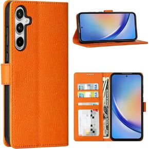 for Samsung Galaxy A35 5G Wallet Case with Stand, Shockproof Leather Case,PU Leather Flip Case with Card Slots Holder, Strong Magnetic Clasps Kickstand Phone Cover for Galaxy A35 5G 2024(Blue)