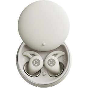 Sleep Earbuds, Bluetooth Sleep Headphones with Noise Reduction, Soft Fit for Side Sleeper, 4.5hr Single Play, 28hr with Case, 0.1oz, 0.35in Thick, Off-White