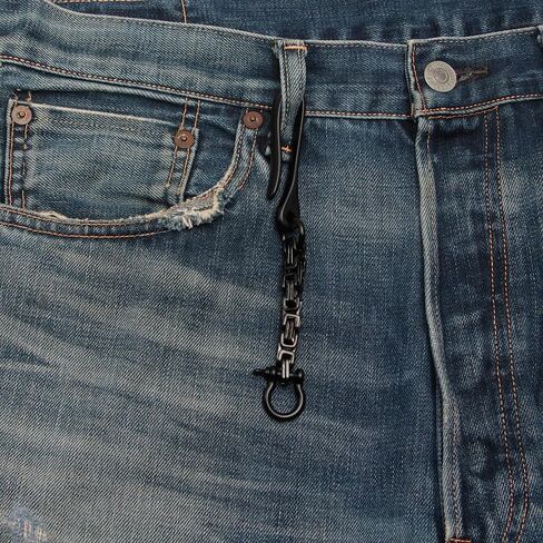 سلسلة مفاتيح Ruth & Boaz Beltloop من الفولاذ المقاوم للصدأ/سلسلة مفاتيح من النحاس الصلب مع خطاف على شكل حرف U من النحاس الصلب وخطاف دوار الزناد in Kuwait