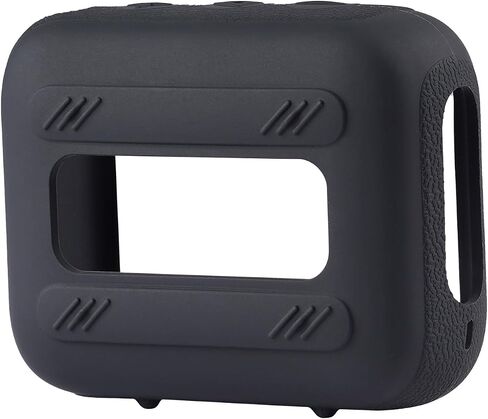 Silicone Case Compatible with JBL GO 4 Portable Bluetooth Speaker Scratch-Resistant Carrying Case with Carabiner and Lanyard (Black) in Saudi Arabia