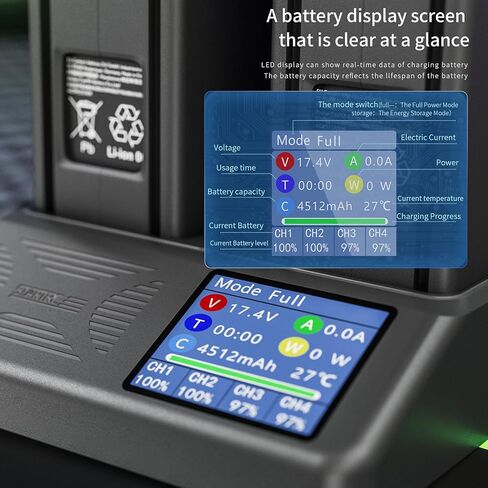 شاحن بطارية Mavic 3 - مركز شحن بدون طيار لسلسلة DJI Mavic 3 Mavic 3، Mavic 3 Pro، Mavic 3 Pro Cine، Mavic 3 Cine، Mavic 3 Classic مع ملحقات بطاريات DJI بشاشة LCD in Kuwait