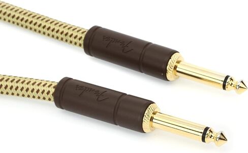 كابل أجهزة Fender Deluxe Series بطول 10 أقدام مستقيم ومستقيم، من التويد الأسود in Kuwait