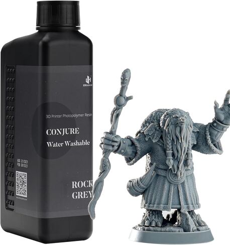 شيتو سيستمز راتنج قابل للغسل بالماء 1 كجم، معالجة أسرع بعد المعالجة، راتنج طابعة ثلاثية الأبعاد سهل التنظيف، راتنج فوتوبوليمر قياسي 405 نانومتر لطابعات 8K/10K/12K/LCD/DLP/SLA ثلاثية الأبعاد (رمادي صخري، 1000 جم) in Kuwait