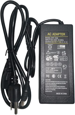 Universal 15V 8A Adapter Power Supply 100-240V AC to DC 15Volt 8000mA 15V 8Amp Transformer 2.1mm X 5.5mm Plug in Saudi Arabia