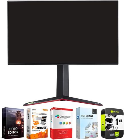 LG 27GN950-B 27 inch Ultragear 4K UHD Nano IPS 1ms 144Hz G-Sync Gaming Monitor Bundle with 1 YR CPS Enhanced Protection Pack and Elite Suite 18 Standard Editing Software Bundle in Saudi Arabia