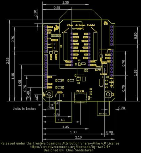 SparkFun Digi XBee® Arduino Shield - USB-C (Qwiic) يدمج وحدات XBee 3 المتطورة من Digi LTE-M/NB-IoT وDigi XBee RR Pro، الأبعاد: (بوصة) 2.10 بوصة × 2.35 بوصة in Saudi Arabia