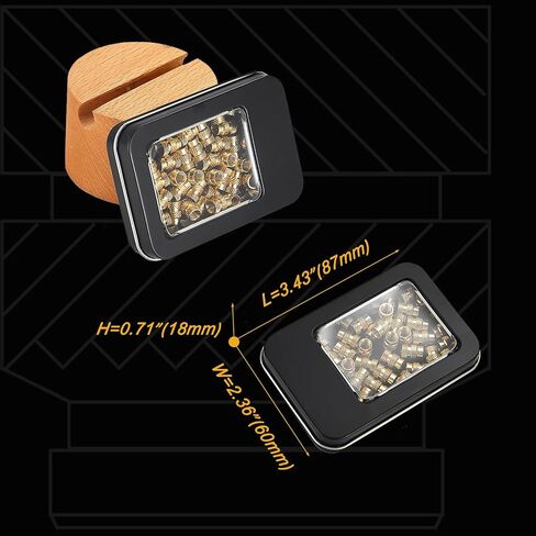 200Pcs M2 Threaded Inserts for 3D Printing Components,M2*3 * 3 Metric Brass Knurled Nuts, Insert by Heat into Plastic Parts in Kuwait