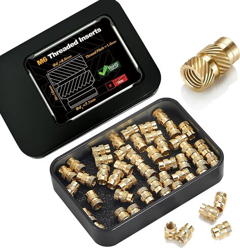 200Pcs M2 Threaded Inserts for 3D Printing Components,M2*3 * 3 Metric Brass Knurled Nuts, Insert by Heat into Plastic Parts in Kuwait