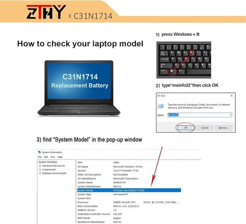 ZTHY C31N1714 Laptop Battery Replacement for ASUS ZenBook Flip 14 UX461 UX461U UX461UA UX461UN UX461F UX461FA UX461FN UX461UA-E1102T UX461UA-E1012R UX461UN-DS74T UX461FA-E1094T 11.55V 57Wh 3-Cell in Saudi Arabia