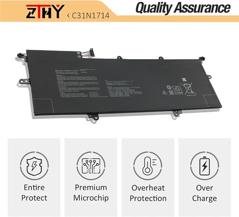 ZTHY C31N1714 Laptop Battery Replacement for ASUS ZenBook Flip 14 UX461 UX461U UX461UA UX461UN UX461F UX461FA UX461FN UX461UA-E1102T UX461UA-E1012R UX461UN-DS74T UX461FA-E1094T 11.55V 57Wh 3-Cell in Saudi Arabia