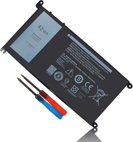 WDXOR 42Wh بطارية الكمبيوتر المحمول استبدال لديل انسبايرون 15 5565 5567 5568 5570 5578 7560 7570 7569 7579 13 7368 7378 7375 5368 5378 5379 17 3785 5765 5767 5770 3CRH3 T2JX4 FC92N in Kuwait