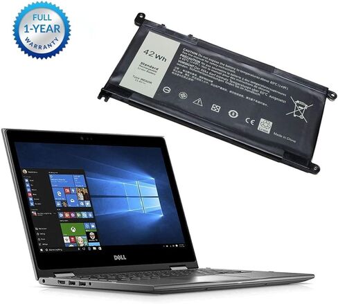 WDXOR 42Wh بطارية الكمبيوتر المحمول استبدال لديل انسبايرون 15 5565 5567 5568 5570 5578 7560 7570 7569 7579 13 7368 7378 7375 5368 5378 5379 17 3785 5765 5767 5770 3CRH3 T2JX4 FC92N in Kuwait
