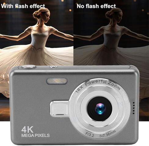 Digital Camera for Photograhpy, 1080P, Support 64GB Expandable, Compact Point and Shoot Camera 16X Zoom Anti Shake Portable Small Cameras for Teens Boys in Saudi Arabia