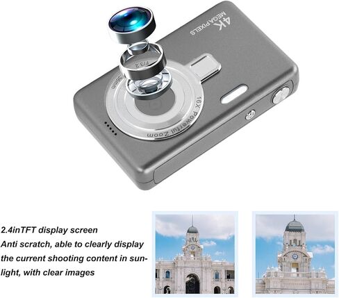 Digital Camera for Photograhpy, 1080P, Support 64GB Expandable, Compact Point and Shoot Camera 16X Zoom Anti Shake Portable Small Cameras for Teens Boys in Saudi Arabia