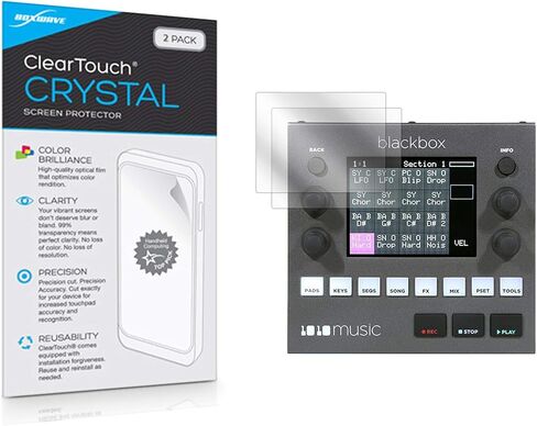 واقي شاشة BoxWave متوافق مع 1010music Blackbox - ClearTouch Crystal (عبوتان)، غلاف فيلم عالي الدقة - دروع من الخدوش لـ 1010music Blackbox in Saudi Arabia
