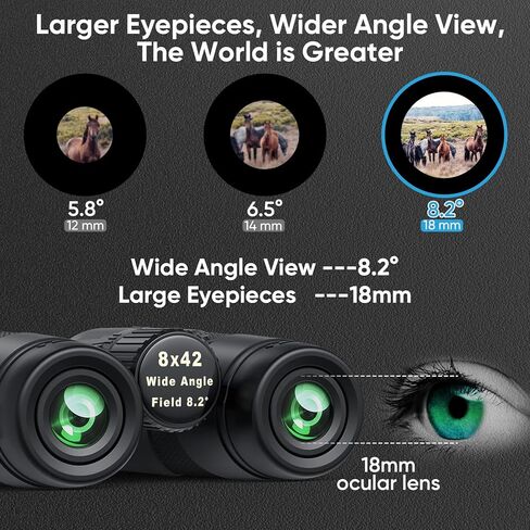 10x42 Binoculars for Adults High Powered: Timorn Lightweight Binoculars for Bird Watching with Phone Adapter Tripod, Waterproof Fogproof HD Binoculars for Hunting, Trekking, Hiking,Travel, Sports in Kuwait