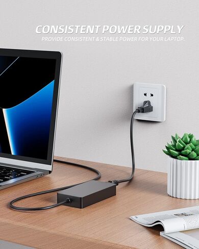 شاحن تيار متردد USB-C بقدرة 130 وات 90 وات مناسب لجهاز Dell XPS 9730 P92F، Inspiron 3420 P152G، Inspiron 7430 7435 7635 2 في 1 P172G P128F سلك محول إمداد الطاقة للكمبيوتر المحمول in Saudi Arabia