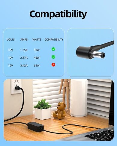 AC Charger Fit for Asus F555L F555LA F555UA F555U F555 F555UA-EH71 F555LA-AB31 F555LA-EH51 F555LA-AS51 Laptop Power Supply Adapter Cord in Saudi Arabia