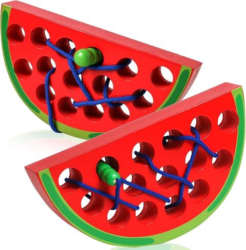 4 pcs Wooden Toys,Lacing Toys for Toddlers 3-5,Toddler Plane Activities Car Travel Toys Montessori Educational Learning Lacing Toys for Fine Motor Skills Birthday Easter Gift for Boys Girls in Kuwait