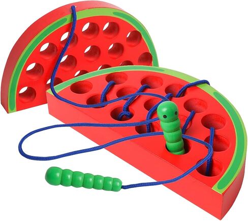 4 pcs Wooden Toys,Lacing Toys for Toddlers 3-5,Toddler Plane Activities Car Travel Toys Montessori Educational Learning Lacing Toys for Fine Motor Skills Birthday Easter Gift for Boys Girls in Kuwait