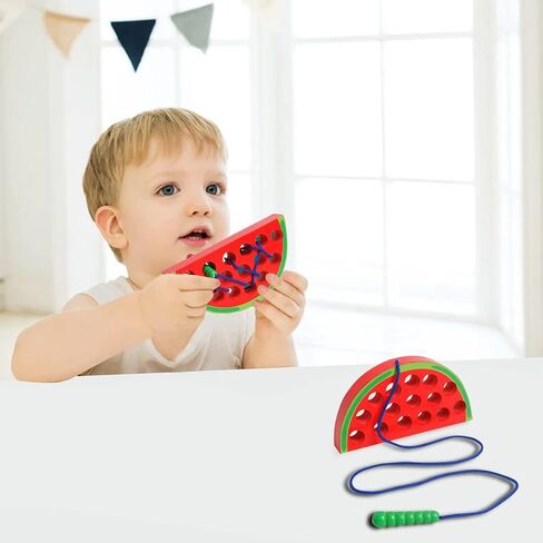 4 pcs Wooden Toys,Lacing Toys for Toddlers 3-5,Toddler Plane Activities Car Travel Toys Montessori Educational Learning Lacing Toys for Fine Motor Skills Birthday Easter Gift for Boys Girls in Kuwait