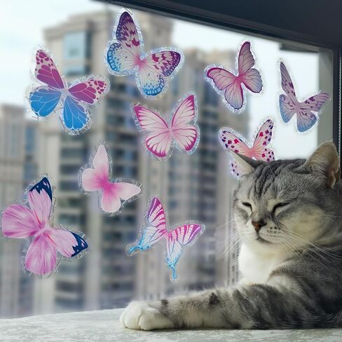 KAHSHEEN Garden Potted Plant Spring Summer Static Window Clings, Realistic Botanical Window Sticker, Anti-Collision Glass Doors Window Stickers, Green Leaf Vinyl Décor, Double-Sided Printed Decal in Kuwait