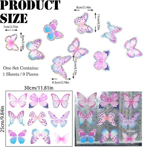 KAHSHEEN Garden Potted Plant Spring Summer Static Window Clings, Realistic Botanical Window Sticker, Anti-Collision Glass Doors Window Stickers, Green Leaf Vinyl Décor, Double-Sided Printed Decal in Kuwait