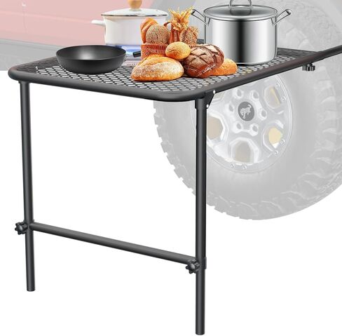 Outdoor Camping Tire Table,Portable Foldable Steel mesh Tool Dining Table,Adjustable Steel Tire Table for Outdoor, Picnic, Beach,Travel, Camp in Saudi Arabia