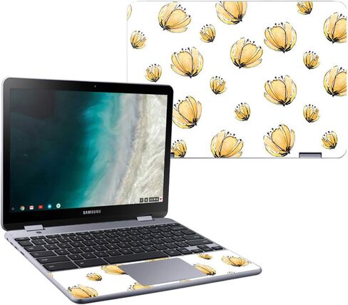 غلاف MightySkins متوافق مع Samsung Chromebook Plus LTE (2018) - الخشخاش الأصفر | غطاء ملتف واقٍ ومتين وفريد ​​من نوعه من الفينيل | سهل التطبيق والإزالة وتغيير الأنماط | صنع في الولايات المتحدة الأمريكية in Saudi Arabia