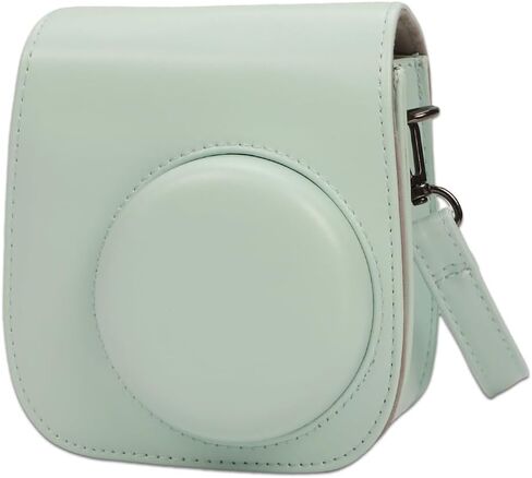 Pocoukate Case for Fujifilm Instax Mini 12, 11, 9, 8, PU Leather Case with Adjustable Shoulder Strap, Universal Cover Precise Hole Design for Mini 12, 11, 9, 8 (Blue) in Saudi Arabia