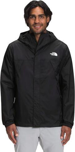 سترة مقاومة للماء للرجال من THE NORTH FACE (حجم قياسي وكبير)، أحمر حديدي/أسود TNF، مقاس متوسط in Saudi Arabia