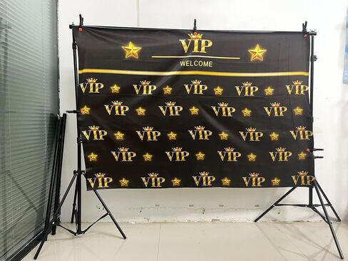 7x5ft VIP Backdrop Red Carpet Photography Background Movie Night Backdrop Stage Black Gold Crown Celebrity Birthday Banquet Photo Booth Portrait Studio Video Prop in Saudi Arabia